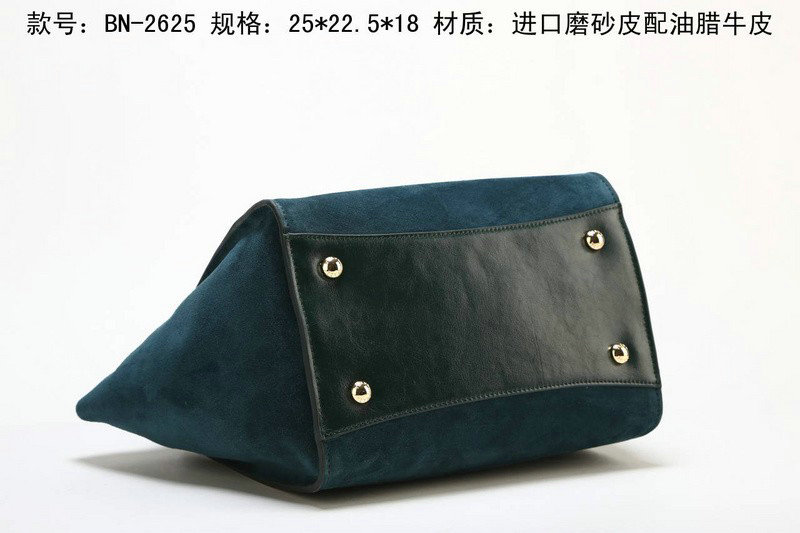 2014 Prada Suede Leather Tote Bag BN2625 darkgreen